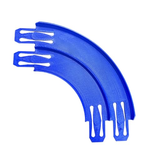 K TOMOTO Double Curved Track Pieces 90 Degree Banked Turn Racetrack Connectors Compatible with Hot Wheels - Image 1