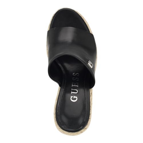 GUESS Women's Evba Wedge Sandal, Black 001, 7.5 - Image 2
