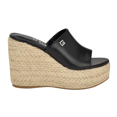 GUESS Women's Evba Wedge Sandal, Black 001, 7.5 - Image 5