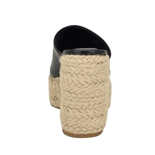 GUESS Women's Evba Wedge Sandal, Black 001, 7.5 - Image 3