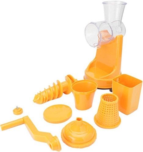 Lariox Fruit and Vegetable Manual Hand Press Juicer Machine for Home with Stainless Steel Handle Orange - Image 3