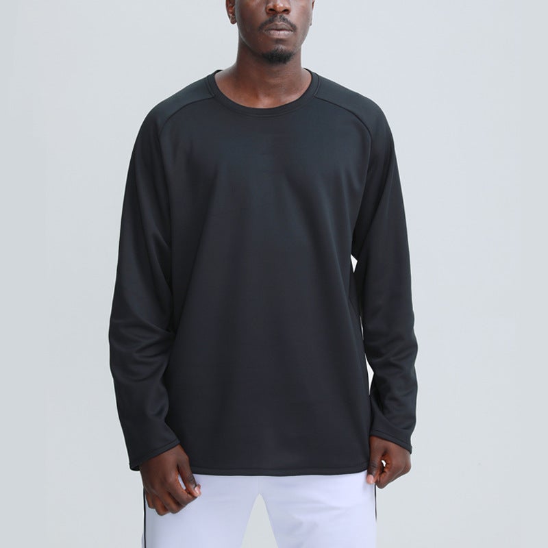 Generic Mens Autumn Winter Sport Hoodie Long Sleeve Casual Split Running Fitness Black