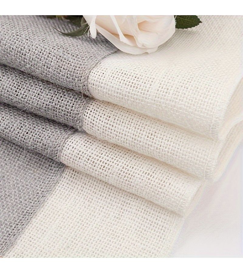 Yellow 11x108 Inch Jute Table Runner Rustic Country Dining Decor - Image 5