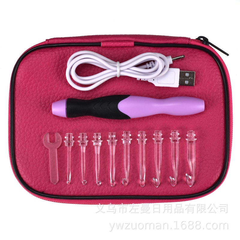 Luminous Needle Self-Produced Luminous Crochet Led Fashion Crochet Knitting Tool Hook Needle - Image 1