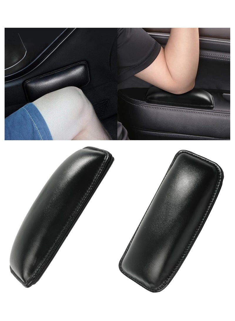 RATSAW 2 Pcs Car Armrest Pads, Soft Leather Arm Rest Elbow Cushion Pad Car Knee Cushion Armrest Leather Cushion Car - Image 1