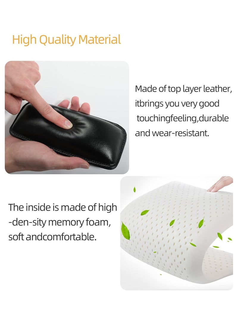 RATSAW 2 Pcs Car Armrest Pads, Soft Leather Arm Rest Elbow Cushion Pad Car Knee Cushion Armrest Leather Cushion Car - Image 4