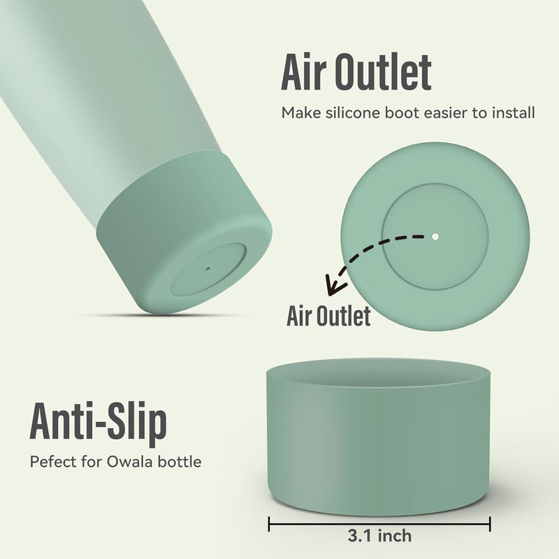 Pack of 2, silicone anti-skid cup cover, stainless steel cup space pot, silicone base, silicone cover, silicone cup bottom cover 7.5cm black + white - Image 3