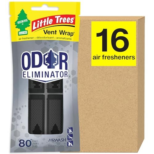 LITTLE TREES Car Air Freshener Vent Wrap Provides LongLasting Scent Slip on Vent Blade Odor Eliminator 16 Air Fresheners 4 Count Pack of 4 - Image 1