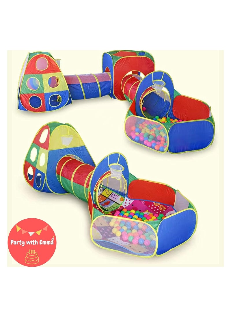 Party with Emma Gift for Toddler Boys & Girls Ball Pit Play Tent and Tunnels for Kids Best Birthday Gift Best Birthday Gift for Indoor & Outdoor  - Image 2