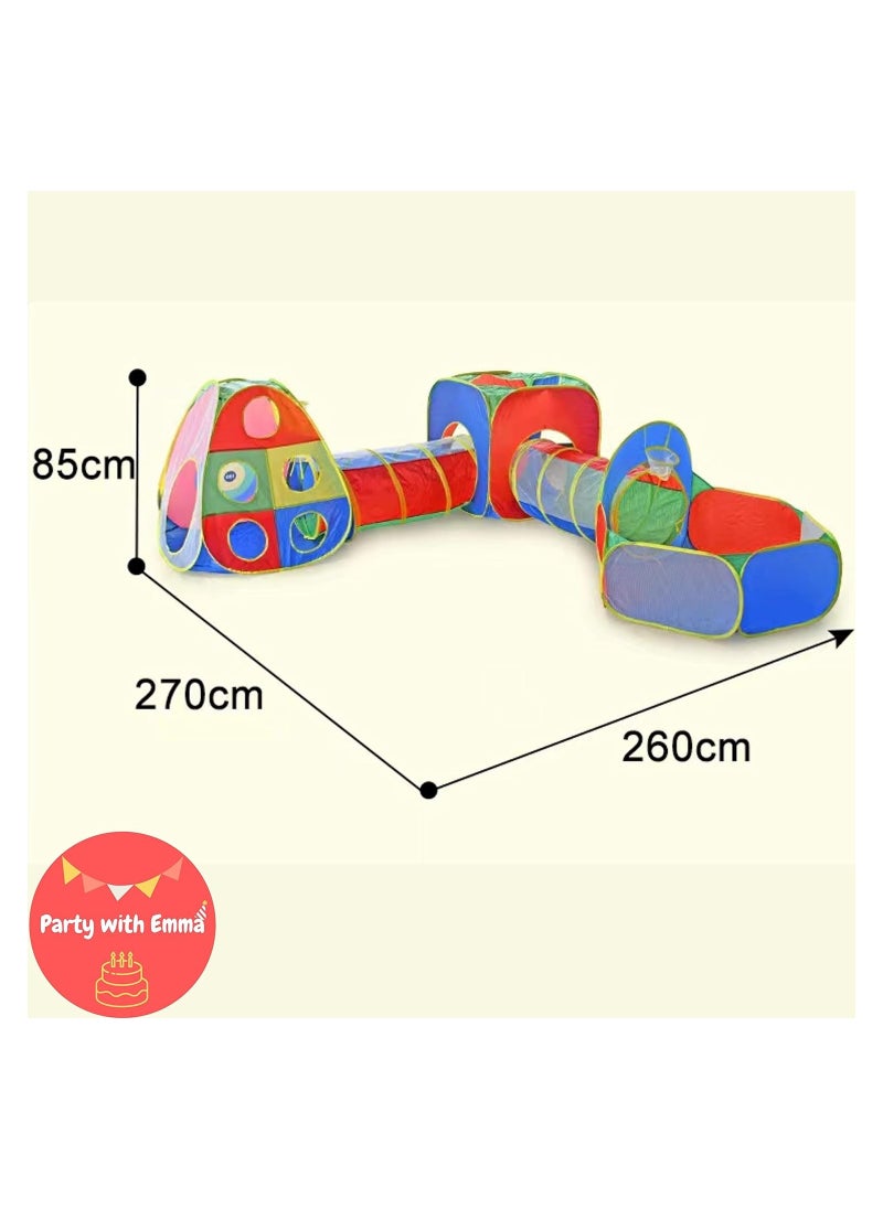 Party with Emma Gift for Toddler Boys & Girls Ball Pit Play Tent and Tunnels for Kids Best Birthday Gift Best Birthday Gift for Indoor & Outdoor  - Image 3