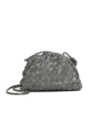 Guangzhou Baiyun Source Factory B small size Soft Leather Hand-woven Dinner Bag Retro Shoulder Drawstring Cloud Bag Gray (spot) - pzsku/Z113A8B0E5AA3D5DE352BZ/45/1746227513/33a859ae-1769-4860-ae84-cfc360b1e1f8