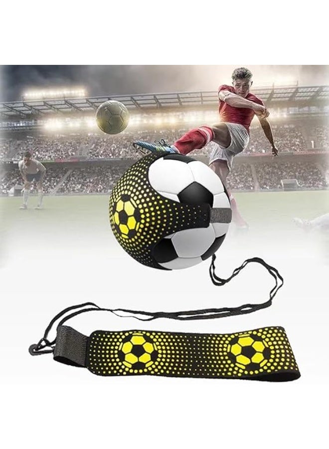 سوفام مدرب كرة القدم SOOFAM، مدرب كرة قدم فردي قابل للتعديل بدون استخدام اليدين، أداة تدريب فردية لركل ورمي كرة القدم، حزام خصر قابل للتعديل للأطفال والكبار، يناسب كرات مقاس 3 و4 و5 - Image 5