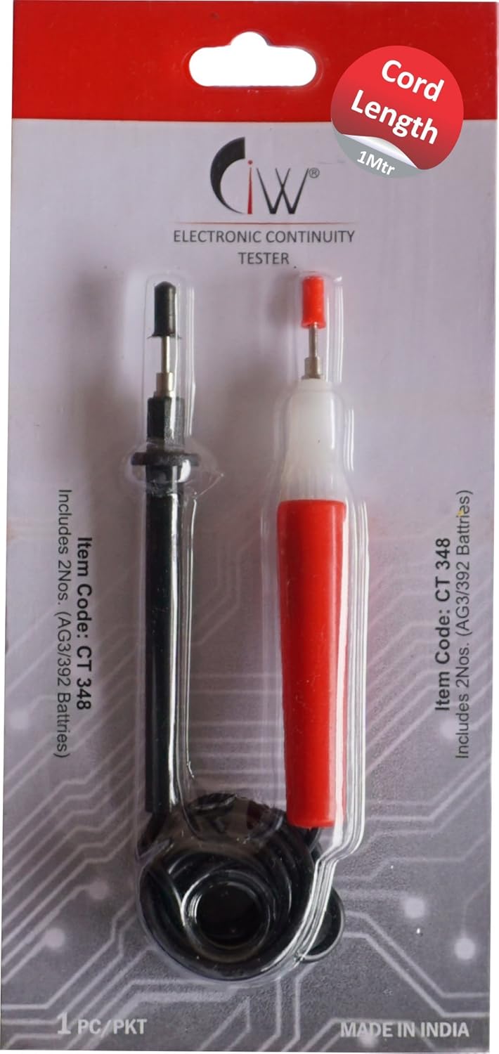 CiW CiW Plastic 1 m Wire Continuity Tester Red and Black  - Image 1