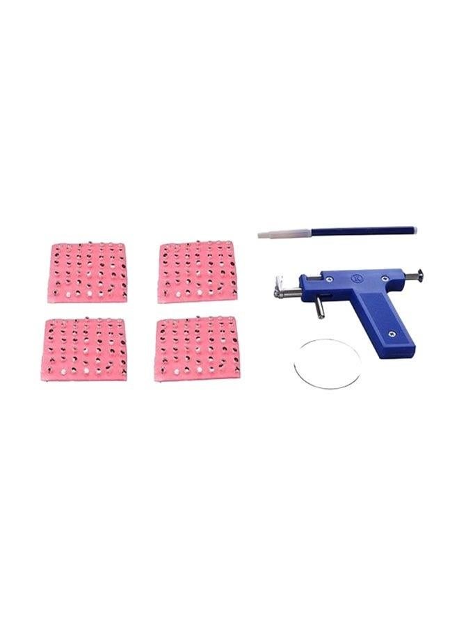 Professional Body Piercing Tool Kit for Beginners and DIY Enthusiasts Stainless Steel Sterile Blue Silver Set - Image 1