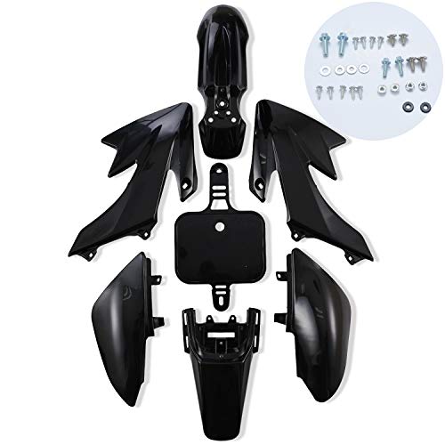CLEO Plastic Fender Fairing Body Work Kit Set，Plastic Body Fender Kit 7 piece for 50cc 70cc CRF50 Chinese Mini Dirt Bikes - Image 1