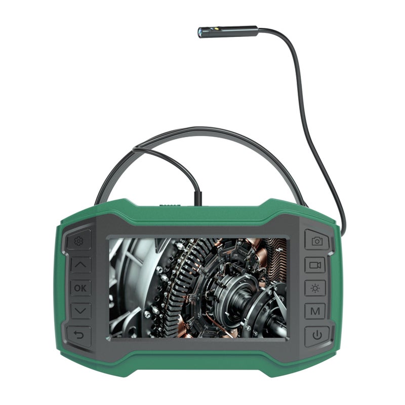Endoscope with Dual Lens 4.5-Inch IPS Display 200W Pixel 1080P High Definition Electronic Camera Video Picture Taking 6 LED lights 10 Meters Cable for Pipeline Vehicle Inspection - Image 1