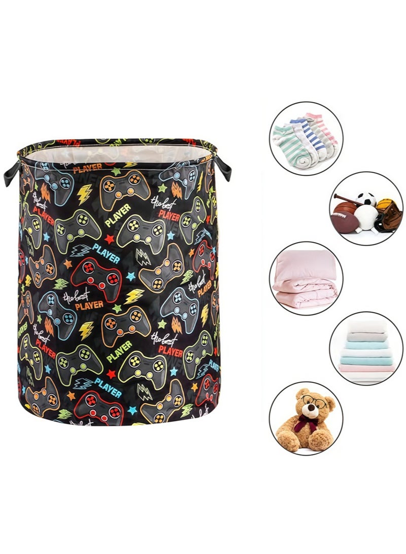 Leon Home Cotton and linen + waterproof inner woven laundry basket, dirty clothes basket, freestanding laundry basket, suitable for bathroom and bedroom with handle handmade - Image 1