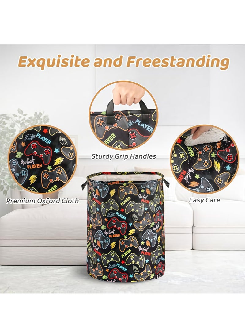 Leon Home Cotton and linen + waterproof inner woven laundry basket, dirty clothes basket, freestanding laundry basket, suitable for bathroom and bedroom with handle handmade - Image 3