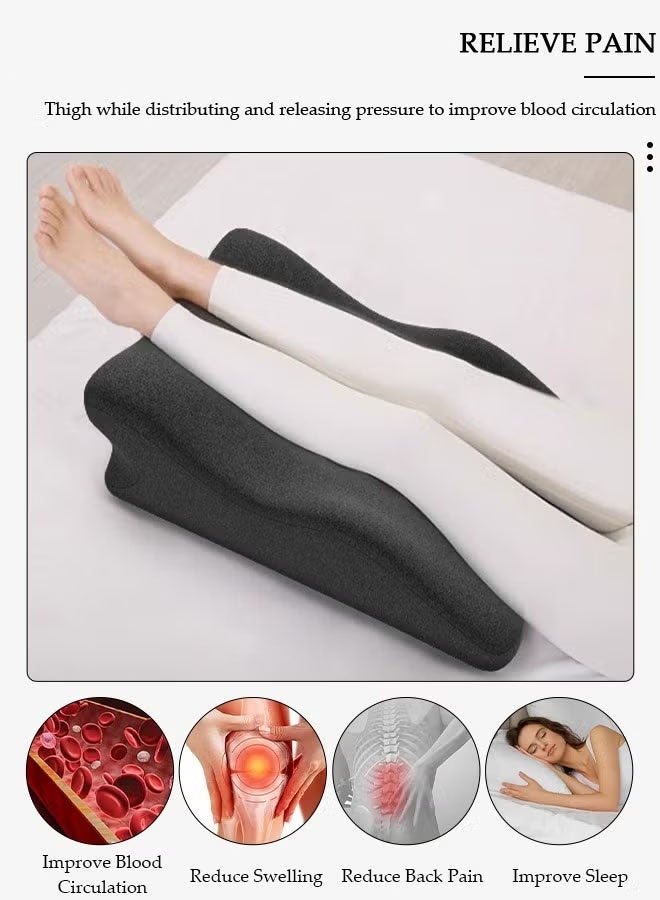 MIGA Leg Elevation Pillow with Memory Foam, High-Density Leg Rest Elevating Wedge Pillow Relieves Leg Pain, Hip & Knee Pain, Improves Blood Circulation, Reduces Swelling, Detachable Lumbar Support Pillow for Sleeping Reading - Image 5