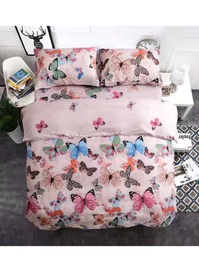 400 Thread Count Microfiber Fitted Sheet King Size 220 X 240 Bedsheet Cover Up to 200 X 200+30cm with Luxury Fitted Bedsheet 4 Pillow Covers Standard Size Multicolor