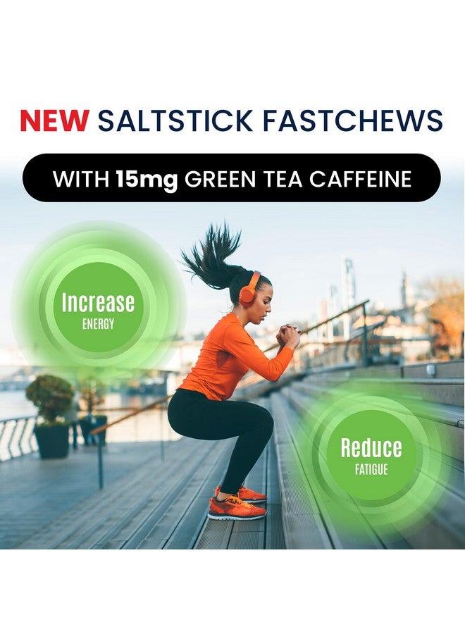 SaltStick Chewable Electrolytes with Caffeine - 60 Tropical Twist Electrolyte Energy Tablets - Just Chew It, Electrolyte Energy Chews for Hydration - 60 Count - Image 2