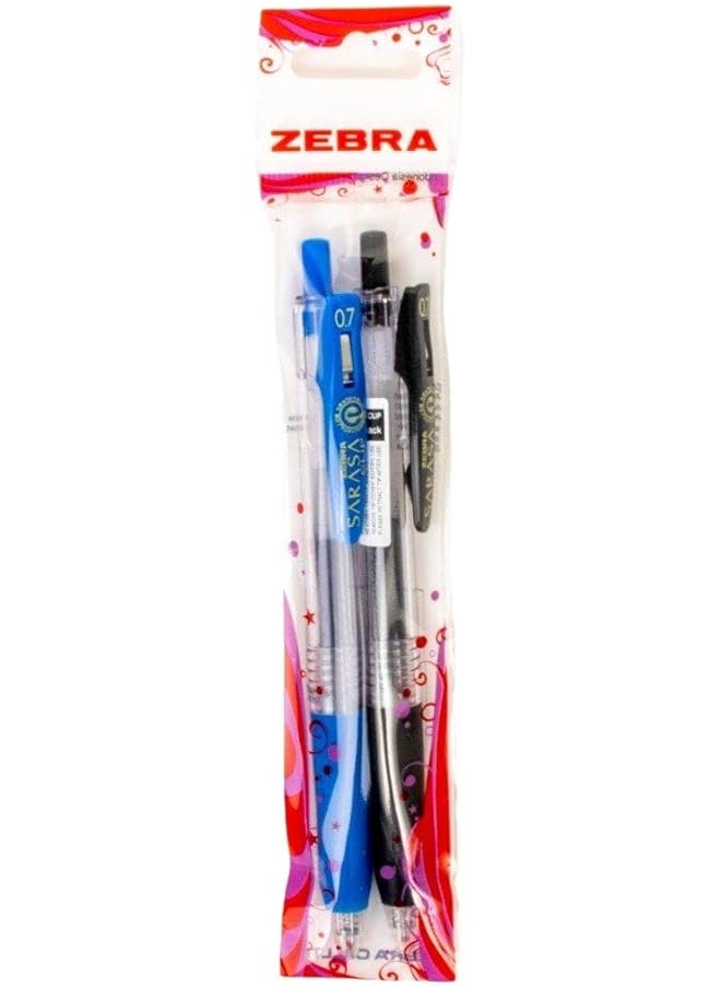 ZEBRA Clip 0.7 2 Colored Pens Blue With Different Color  - Image 1