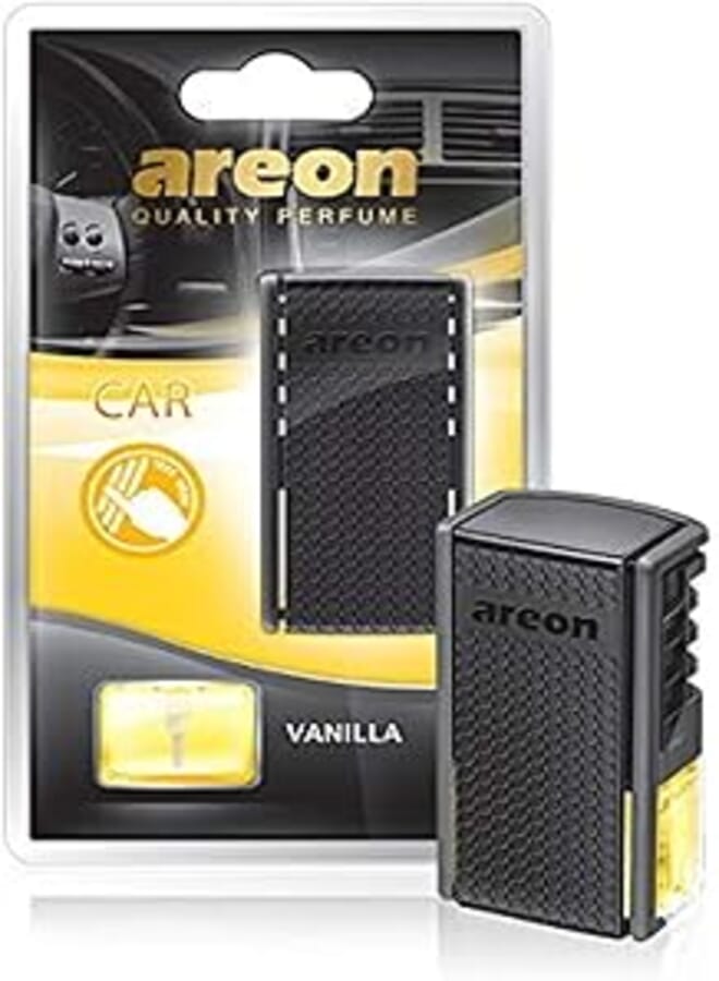 AREON ACB06 Car Perfume Luxury and Elegant 0.27 oz Car Freshener Vent Clip, Vanilla Scent