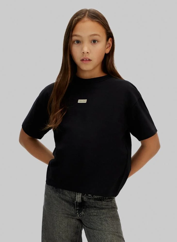 Calvin Klein Jeans Youth logo Crew Neck T-Shirt