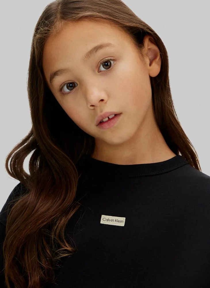 Calvin Klein Jeans Youth logo Crew Neck T-Shirt