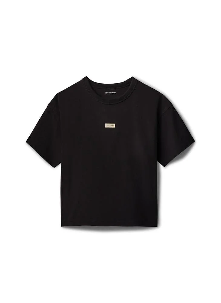 Calvin Klein Jeans Youth logo Crew Neck T-Shirt