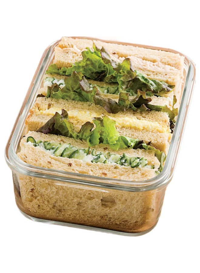 Glasslock Imported Tempered Glass Food Storage Box For Office Workers, Microwave Safe Lunch Box With Large Capacity, 715Ml - Image 3