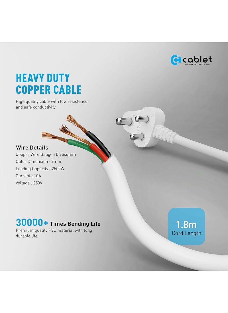 Cablet Cablet 301018 3Socket 2500W Extension Board with 18M Cable  - Image 5