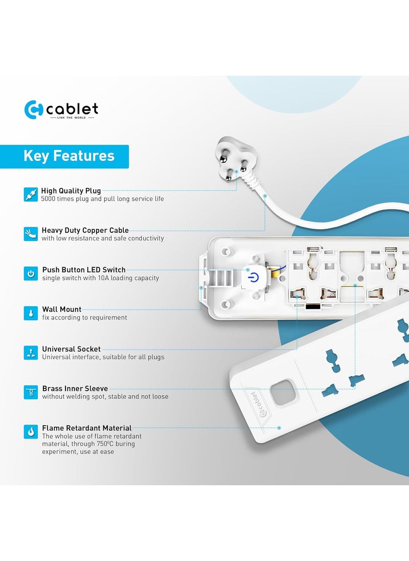 Cablet Cablet 301018 3Socket 2500W Extension Board with 18M Cable  - Image 4