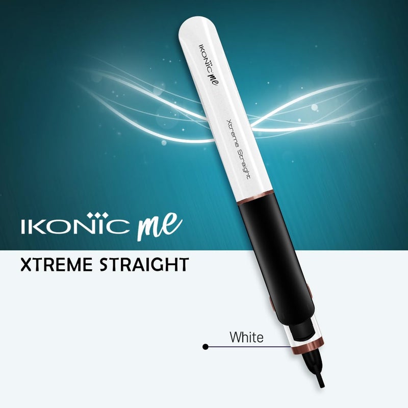 IKONIC آلة فرد الشعر Ikonic Me Xtreme للنساء والرجال | لوحة سيراميك عائمة تسخين سريع | أداة تصفيف مستقيمة ومجعدة مع عرض درجة حرارة رقمي | سلك 360° | لمسة صالون لامعة خالية من التجاعيد - لؤلؤي - Image 2