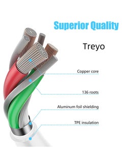 TREYO Ultra-Fast Charging iPhone Cable - 1M MFi Certified USB-C to Lightning, 20W PD for iPhone 14/14 Pro/14 Plus/14 Pro Max, iPad Pro, All iPhone 8-13 Series  - Image 3