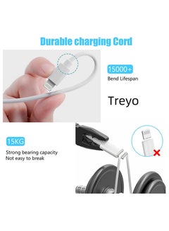 TREYO Ultra-Fast Charging iPhone Cable - 1M MFi Certified USB-C to Lightning, 20W PD for iPhone 14/14 Pro/14 Plus/14 Pro Max, iPad Pro, All iPhone 8-13 Series  - Image 4