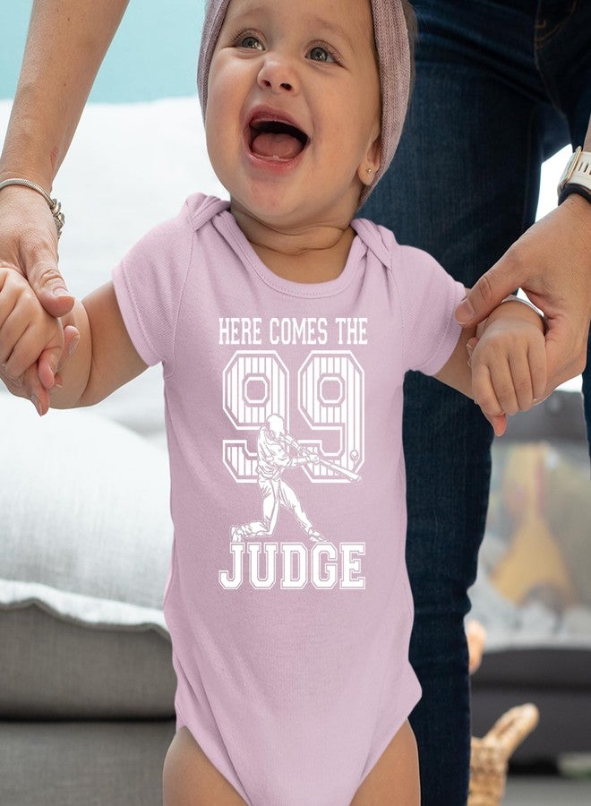The Pxv One-Piece Here Comes The Judge 99 6 Months Light Pink Romper - Image 2