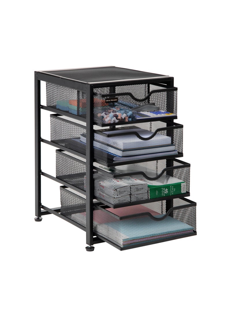Mind Reader Mind Reader File Storage Drawers Desktop Organizer File Storage Office Metal Mesh 1025L x 12375W x 16H Black 