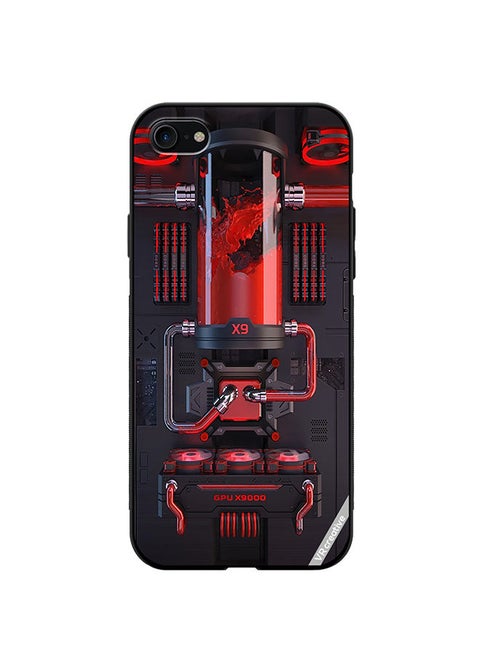 Protective Case Cover For Apple iPhone SE (2022) Red X9 Design Multicolour