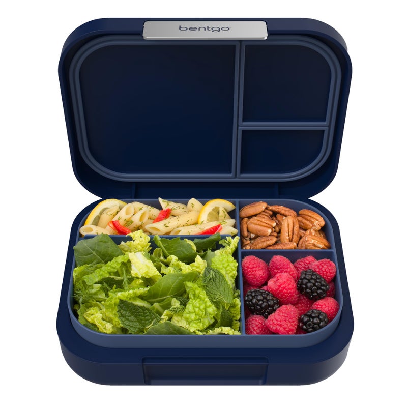 Bentgo Modern - Leak-Resistant Bento Lunch Box For Adults, Teens, & Larger Appetites; Reusable BPA-Free Meal Prep Container with 3 or 4 Compartments, Dishwasher/Microwave Safe; 44oz (Navy) - Image 1