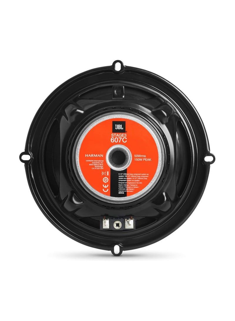 JBL Stage3 607C 2-Way Component Car Speakers Set - 250 Watt JBL Pro Sound Car Audio Components System with 6.5 inch Speaker and separate Tweeter - Black - Image 2