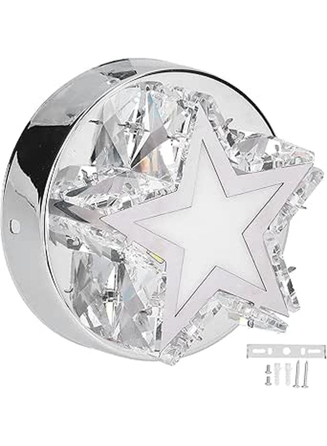 Star Shape Ceiling Lamp Stainless Steel Modern White Light Fixture for Kitchen and Bathroom - Image 1