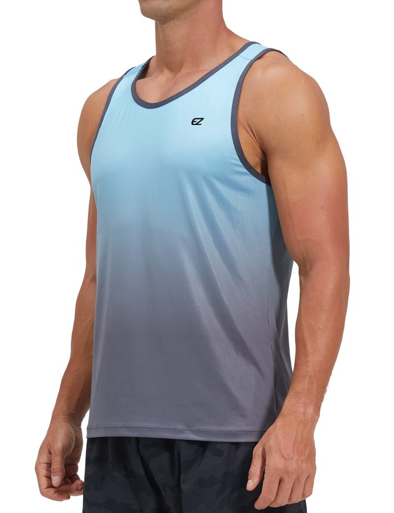 EZRUN Men's Tank Tops Quick Dry Workout Swim Beach Shirts Sleeveless Shirts for Bodybuilding Gym Fitness Training - Image 2