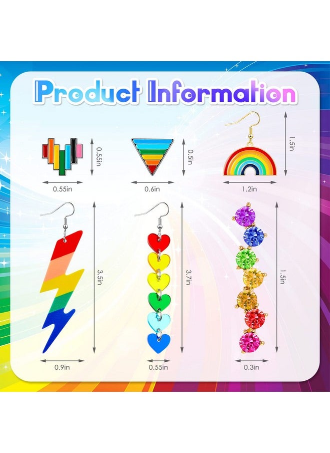 6 أزواج من أقراط قوس قزح أقراط Pride أقراط قوس قزح شبكية متدلية بمشبك أقراط قوس قزح خفيفة الوزن أقراط قوس قزح سلسلة Love Wins أقراط متدلية على شكل قلب دائري أقراط قوس قزح متدلية للنساء (تصميم لطيف) - pzsku/Z113B8EA767C4FBAD736BZ/45/_/1718613767/2efc3eaf-cc75-476f-8bc0-598bb78127ff