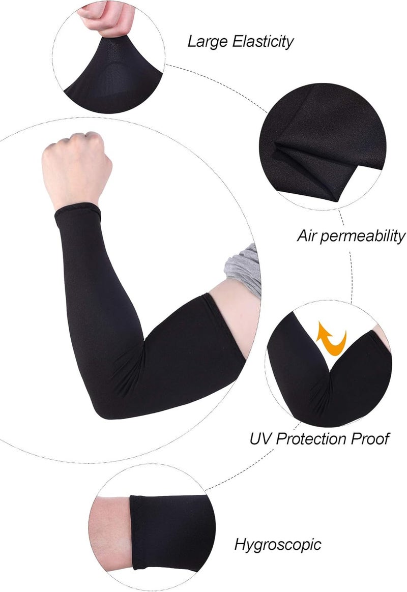 BOAO 10 Pairs UV Sun Protection Arm Sleeve for Men Women Work Cooling Compression Tattoo Cover Up Sleeves for Cycling Fishing - Image 3