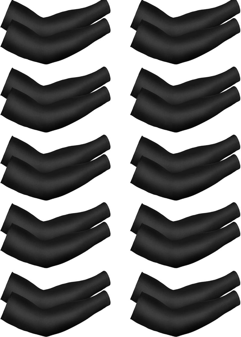BOAO 10 Pairs UV Sun Protection Arm Sleeve for Men Women Work Cooling Compression Tattoo Cover Up Sleeves for Cycling Fishing - Image 1