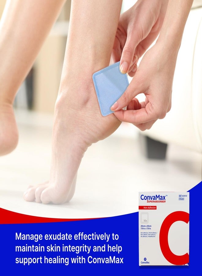 ConvaTec ConvaMax Superabsorber Non-Adhesive 4"x4" Soft Absorbent Wound Dressing with High Fluid Retention, 422567, Box of 10 - Image 5