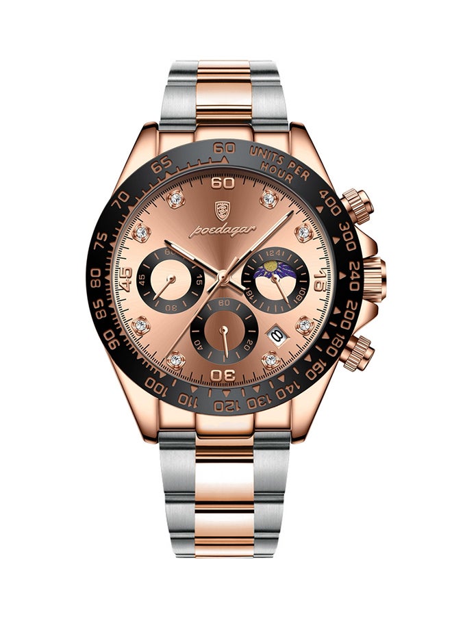 POEDAGAR Chronograph Moon Phase Watch For Ma - 46297  - Image 1
