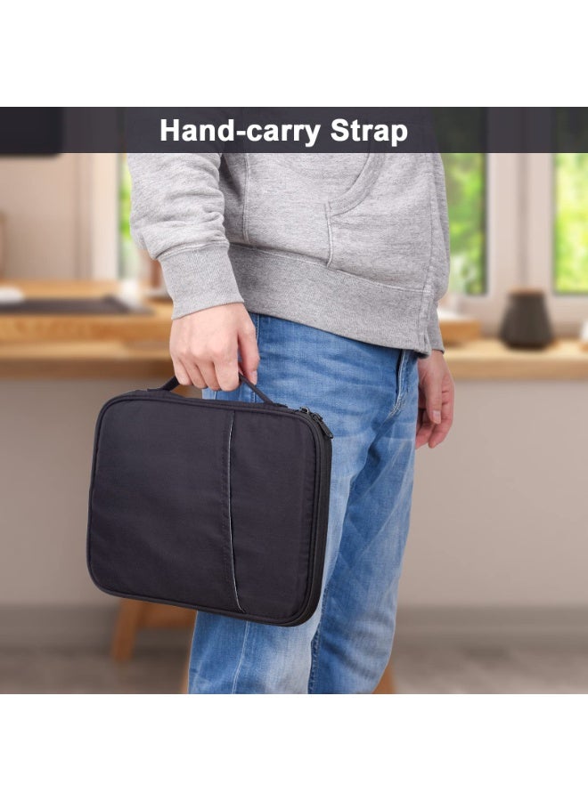 9-11 Inch iPad Carrying Case, Padded Travel Tablet Sleeve Bag for iPad Pro 11-in (M4), iPad 10.9 (10th Gen), iPad Air 11-in (M2), Galaxy Tab S9/S8 (Black-11) - Image 5