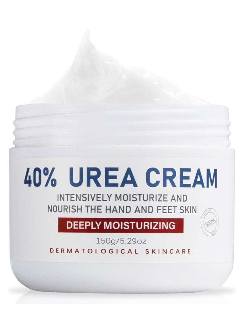 CANAMIN 40% Urea Cream for Cracked Feet&Hands 150g, Urea Cream for Dry Skin Moisturizer Cream, Callus Remover, Foot and Hand Cream Care Lotion Nourishes Repairs&Softens Skin Heels Repair Cream - Image 1